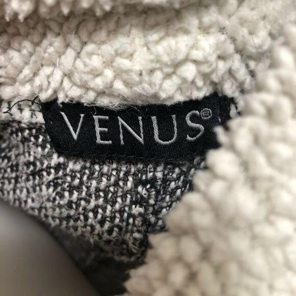 Venus Women's Open Front Cardigan Sweater with Cozy Shawl Collar - Size 6 - Picture 3 of 3